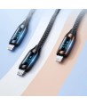 Wozinsky WUCLC2 Lightning - USB-C 36W 480Mb/s cable 2m with display - black
