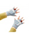 Women's/children's winter telephone gloves - blue