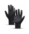 Insulated, anti-slip sports phone gloves (size XL) - black