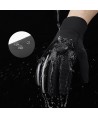 Insulated, anti-slip sports phone gloves (size XL) - black