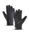 Anti-slip winter phone sports gloves (size L) - black