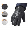 Anti-slip winter phone sports gloves (size L) - black