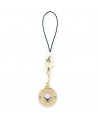Guess case GUCPMHGLD Phone Strap Heart Diamond Charm with Rhinestones