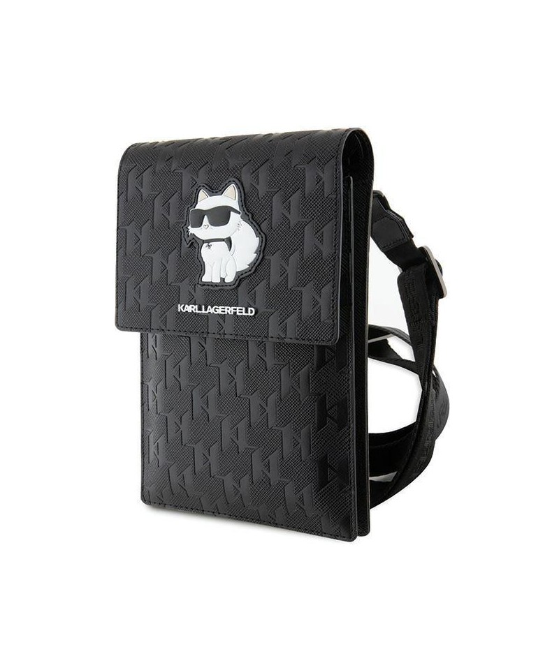 Karl Lagerfeld Case KLWBSAKHPCK Handbag - Black Saffiano Monogram Choupette