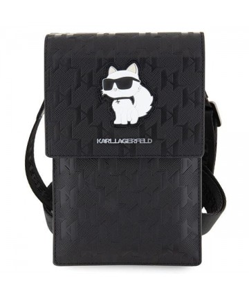 Karl Lagerfeld Case KLWBSAKHPCK Handbag - Black Saffiano Monogram Choupette