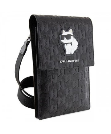 Karl Lagerfeld Case KLWBSAKHPCK Handbag - Black Saffiano Monogram Choupette