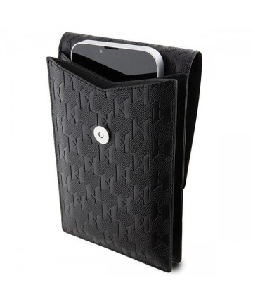 Karl Lagerfeld Case KLWBSAKHPCK Handbag - Black Saffiano Monogram Choupette