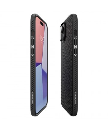 Spigen Liquid Air iPhone 15 Case - Matte Black
