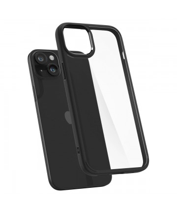 Spigen Crystal Hybrid iPhone 15 Plus Case - Clear Black