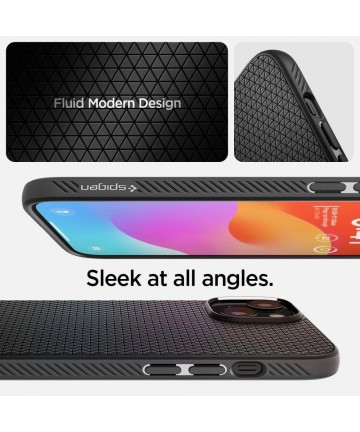 Spigen Liquid Air Case for iPhone 15 Plus - Matte Black