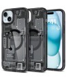 Spigen Ultra Hybrid Mag Case with MagSafe for iPhone 15 Plus - Dark Gray (Zero One Pattern)