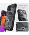 Spigen Ultra Hybrid Mag Case with MagSafe for iPhone 15 Plus - Dark Gray (Zero One Pattern)