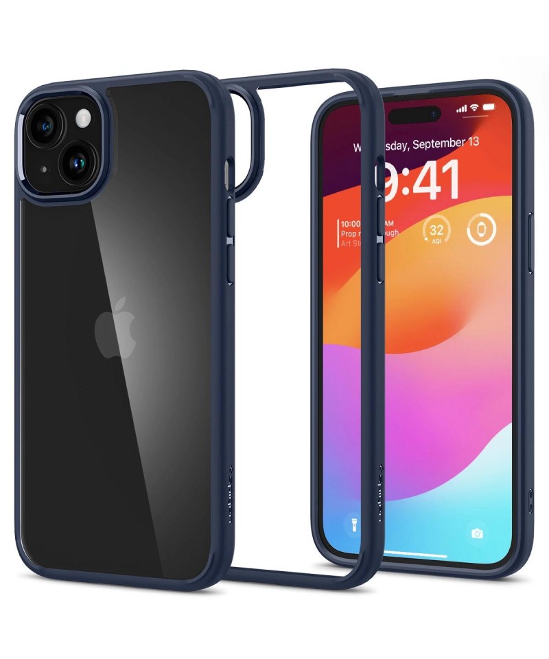 Spigen Ultra Hybrid iPhone 15 Plus Case - Dark Blue