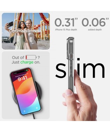 Spigen Liquid Crystal iPhone 15 Plus Case - Clear