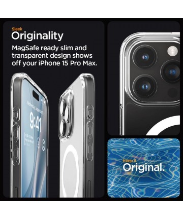 Spigen Ultra Hybrid Mag Case with MagSafe for iPhone 15 Pro Max - White