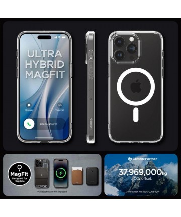 Spigen Ultra Hybrid Mag Case with MagSafe for iPhone 15 Pro Max - White