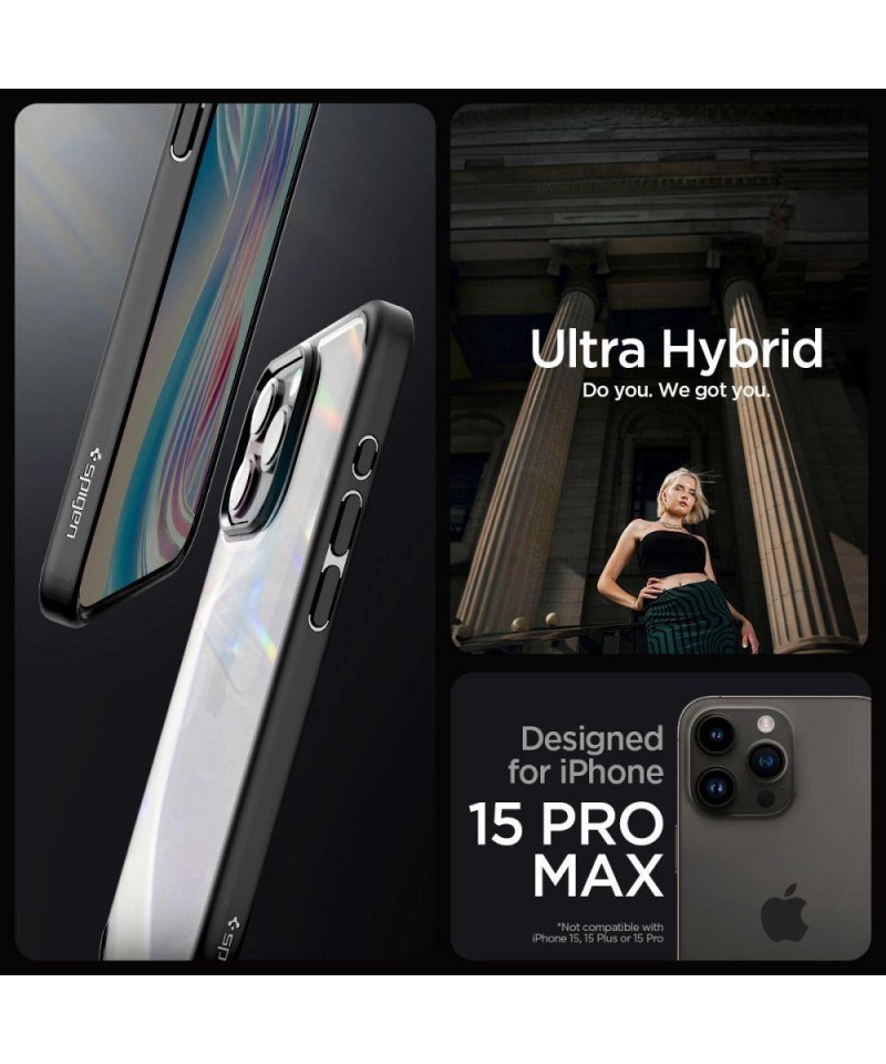 Spigen Ultra Hybrid Matt Black iPhone 13 Pro - Phone Cover