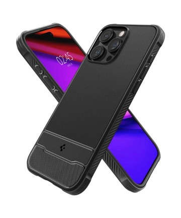 Spigen Rugged Armor Mag Case with MagSafe for iPhone 15 Pro Max - Matte Black