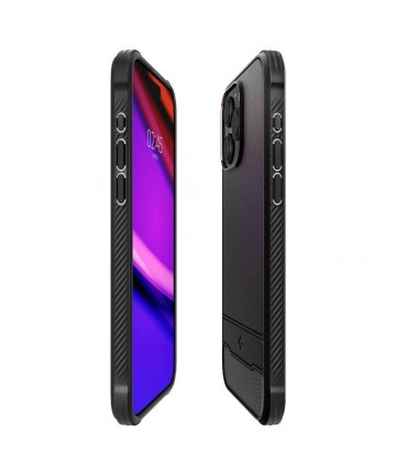Spigen Rugged Armor Mag Case with MagSafe for iPhone 15 Pro Max - Matte Black