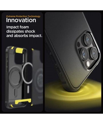 Spigen Rugged Armor Mag Case with MagSafe for iPhone 15 Pro Max - Matte Black