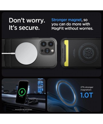Spigen Rugged Armor Mag Case with MagSafe for iPhone 15 Pro Max - Matte Black