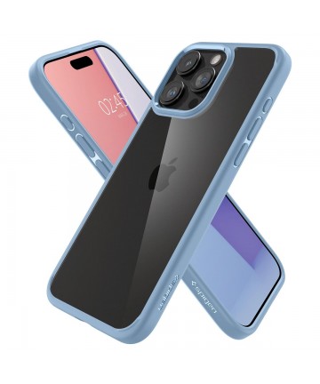Spigen Crystal Hybrid Case for iPhone 15 Pro Max - Clear Blue