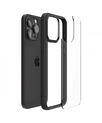 Spigen Crystal Hybrid iPhone 15 Pro Case - Black