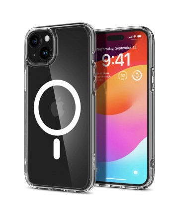 Spigen Crystal Hybrid MagSafe iPhone 15 Plus Case - Clear