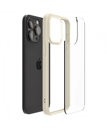 Spigen Crystal Hybrid Case for iPhone 15 Pro Max - Clear Beige
