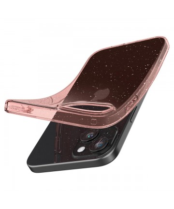 Spigen Liquid Crystal Glitter iPhone 15 Plus Case - Pink/Clear