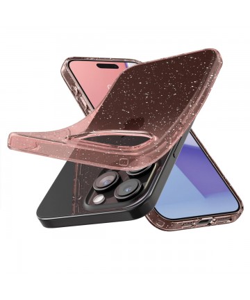 Spigen Liquid Crystal Glitter iPhone 15 Pro Max Case - Pink/Clear