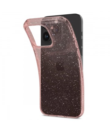 Spigen Liquid Crystal Glitter iPhone 15 Pro Max Case - Pink/Clear