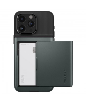 Spigen Slim Armor CS Case for iPhone 15 Pro Max - Dark Green