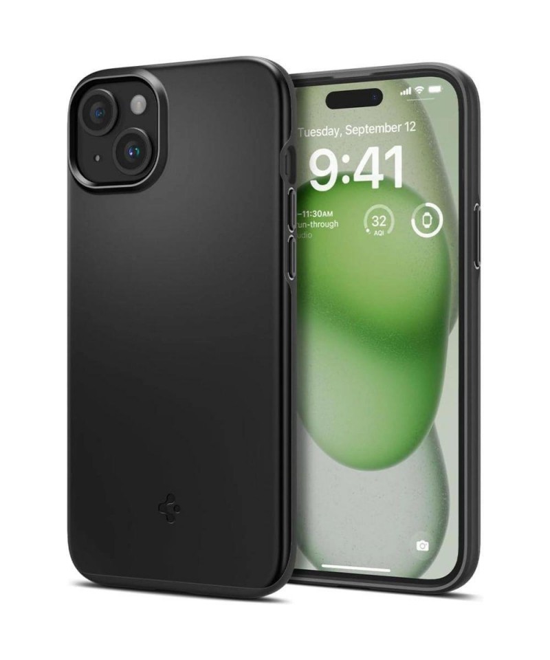 Spigen Thin Fit iPhone 15 Plus Case - Black