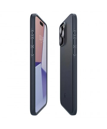 Spigen Thin Fit iPhone 15 Pro Max Case - Black Metal