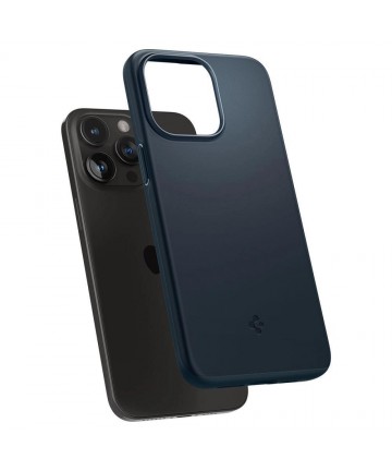Spigen Thin Fit iPhone 15 Pro Max Case - Black Metal