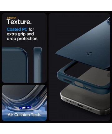 Spigen Thin Fit iPhone 15 Pro Max Case - Black Metal
