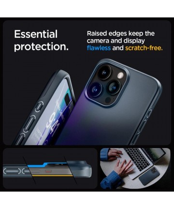 Spigen Thin Fit iPhone 15 Pro Max Case - Black Metal