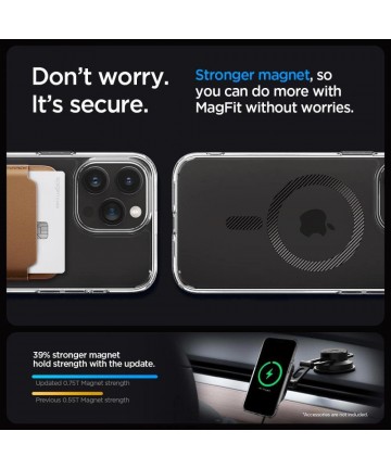 Spigen Ultra Hybrid Mag Case with MagSafe for iPhone 15 Pro Max - Gray