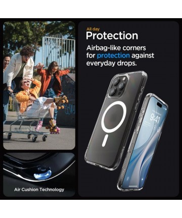 Spigen Ultra Hybrid Mag Case with MagSafe for iPhone 15 Pro - Clear Matte