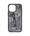 Spigen Ultra Hybrid Mag Case with MagSafe for iPhone 15 Pro - Dark Gray (Zero One Pattern)