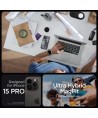 Spigen Ultra Hybrid Mag Case with MagSafe for iPhone 15 Pro - Dark Gray (Zero One Pattern)
