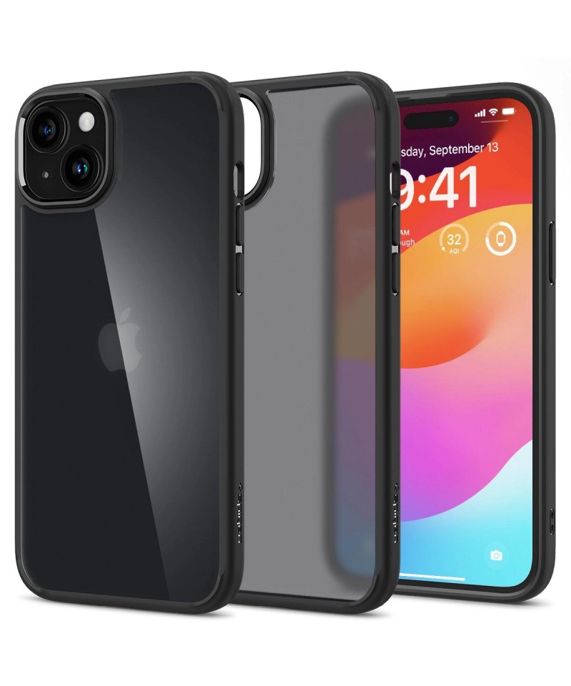 Spigen Ultra Hybrid iPhone 15 Plus Case - Black