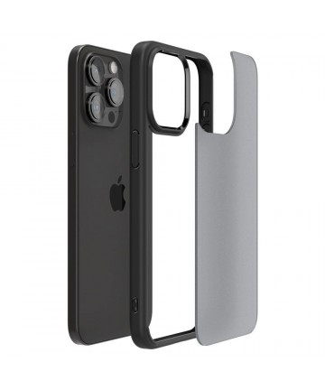 Spigen Ultra Hybrid iPhone 15 Pro Case - Clear Black