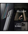 Spigen Ultra Hybrid iPhone 15 Pro Case - Clear Black