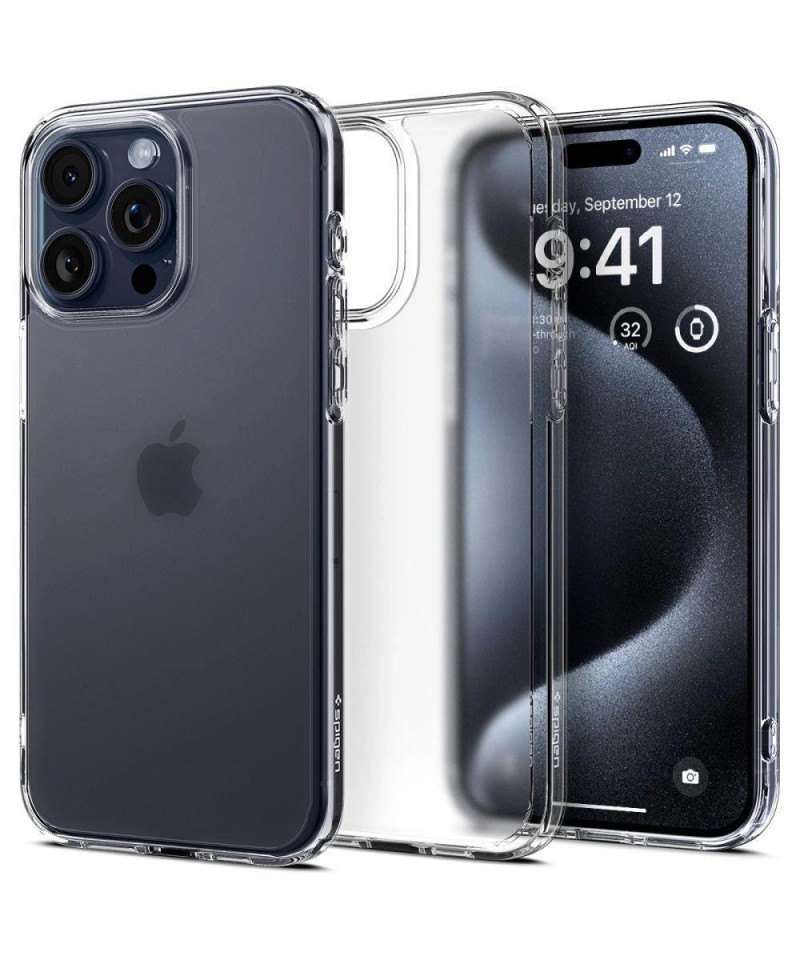 Spigen Ultra Hybrid iPhone 15 Pro Case - Clear Matte