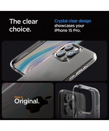 Spigen Ultra Hybrid iPhone 15 Pro Case - Clear Matte
