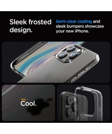 Spigen Ultra Hybrid iPhone 15 Pro Case - Clear Matte