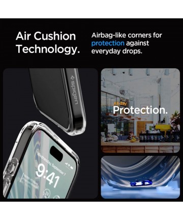 Spigen Ultra Hybrid Case for iPhone 15 Pro Max - Clear Matte