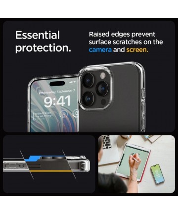 Spigen Ultra Hybrid Case for iPhone 15 Pro Max - Clear Matte